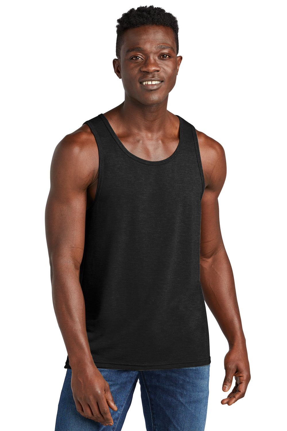Allmade AL2019 Mens Tank Top Deep Black Model Front
