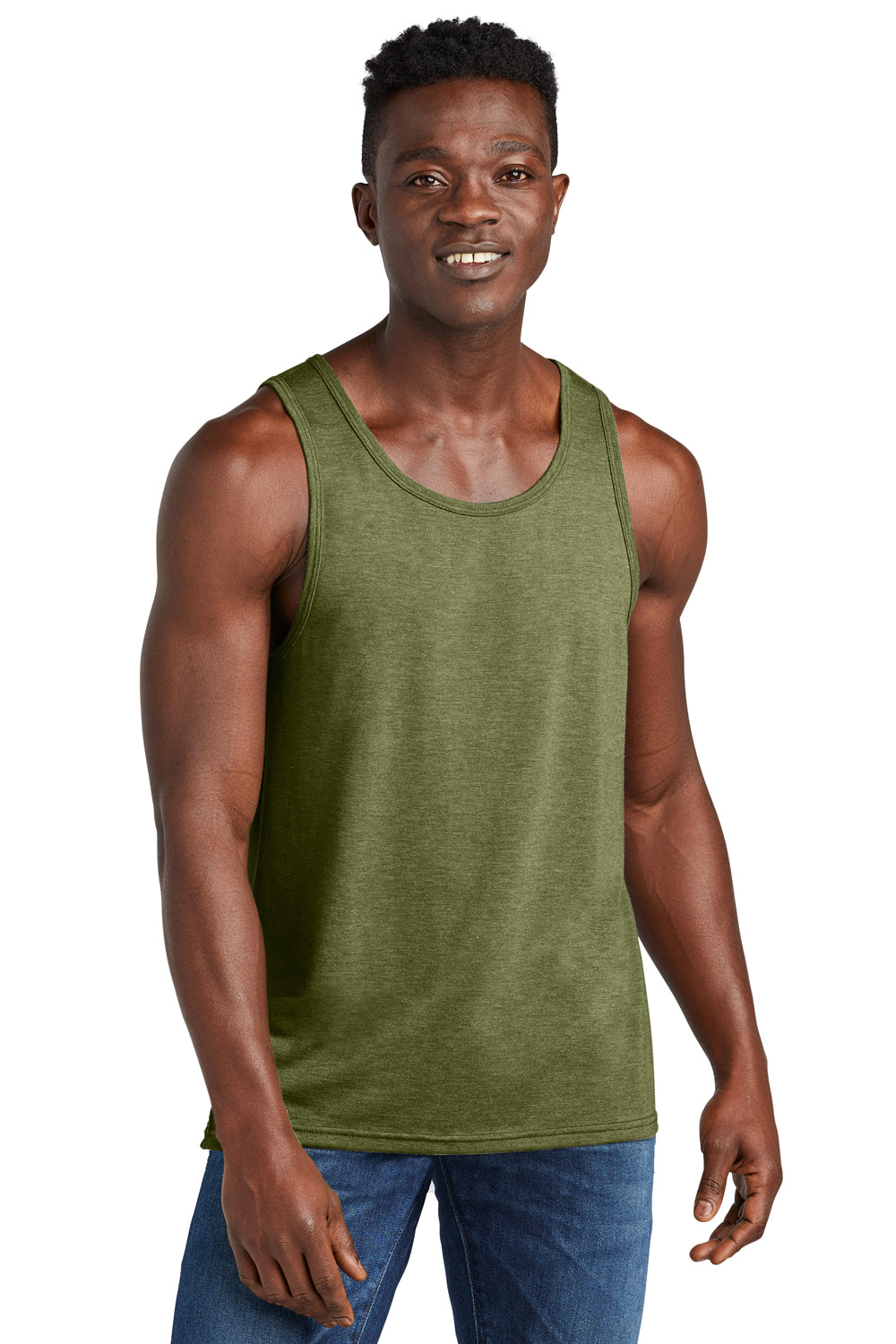 Allmade AL2019 Mens Tank Top Olive You Green Model Front