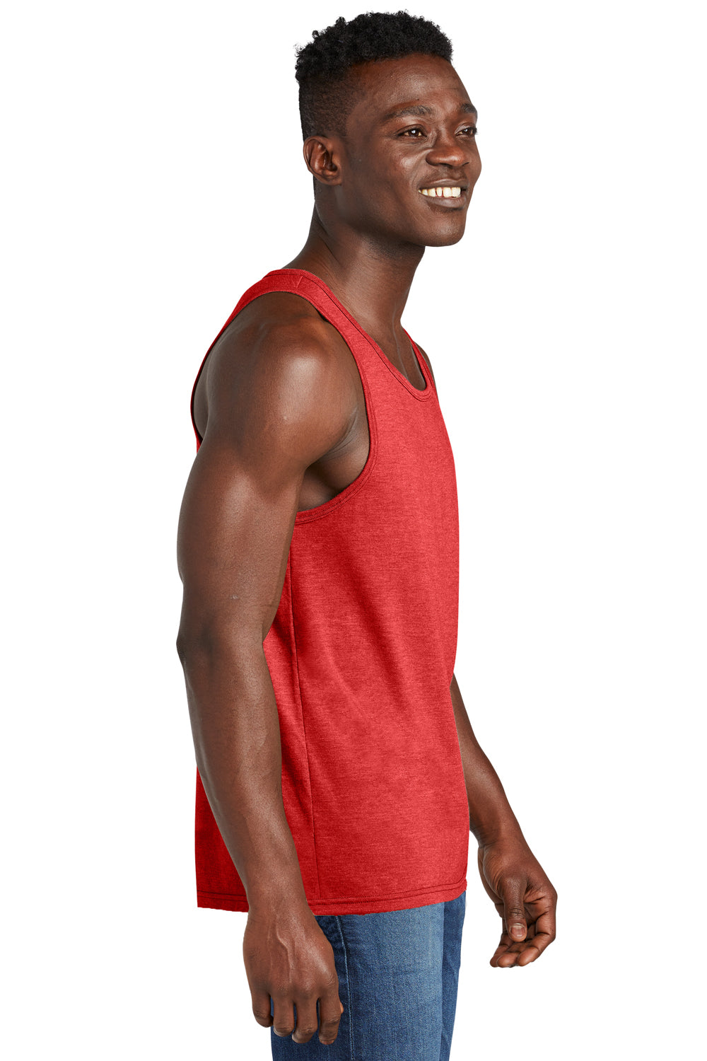 Allmade AL2019 Mens Tank Top Rise Up Red Model Side