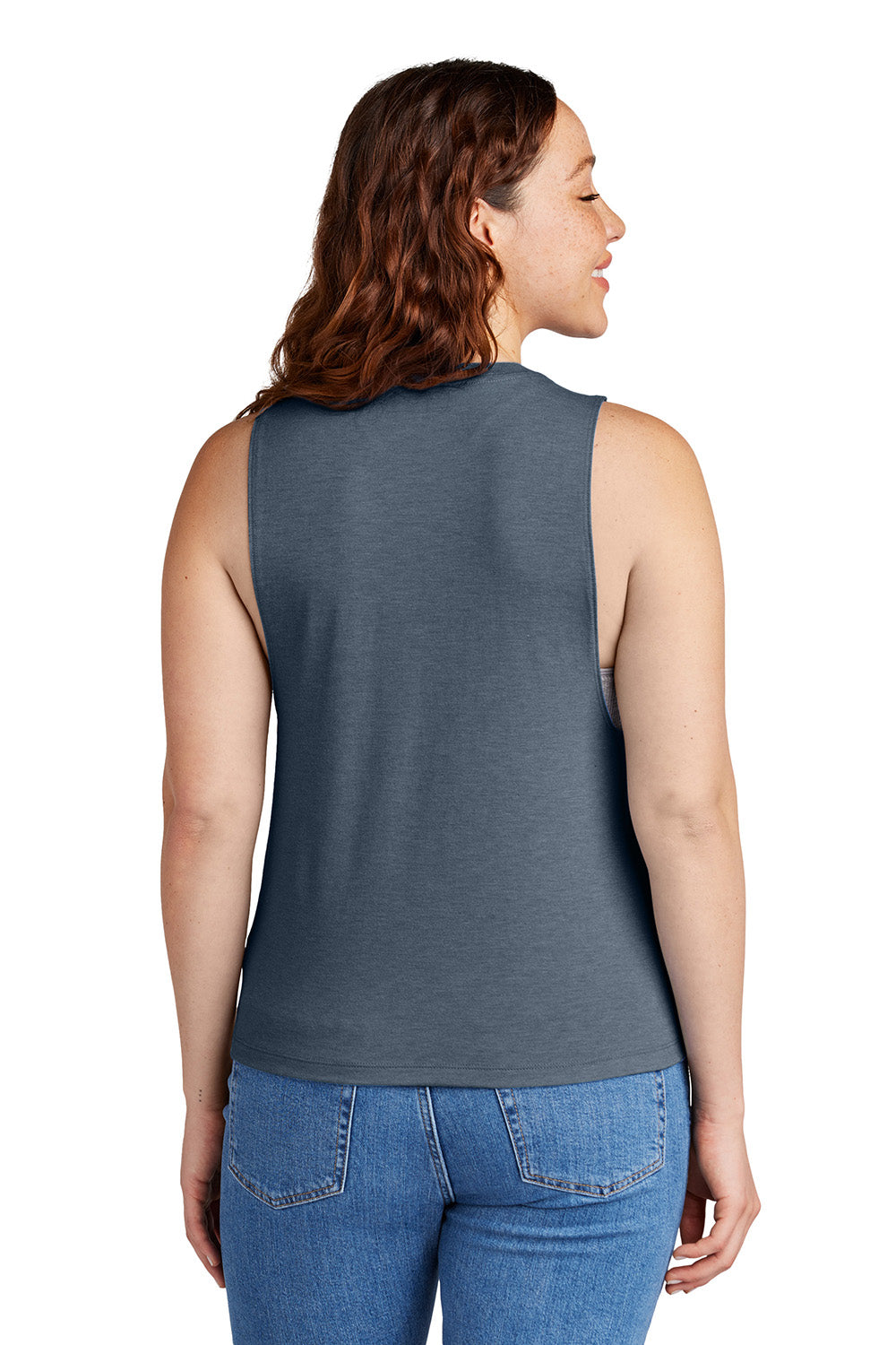 Allmade AL2020 Womens Muscle Tank Top Rebel Blue Model Back