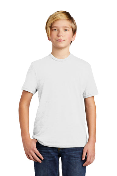 Allmade AL207 Youth Short Sleeve Crewneck T-Shirt Bright White Model Front