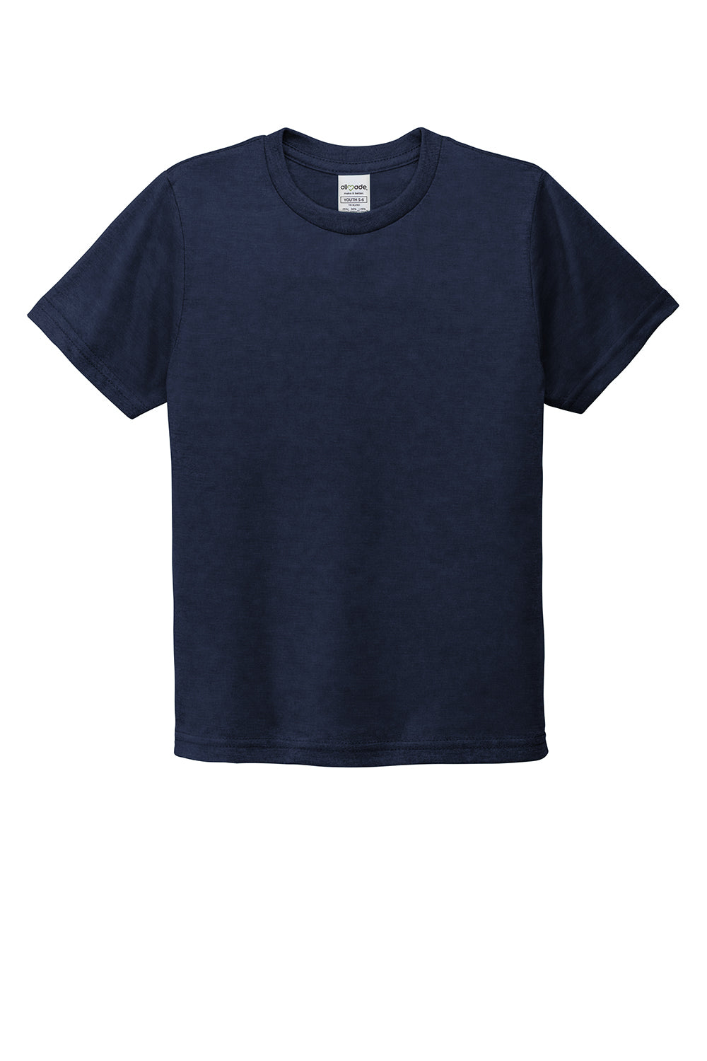 Allmade AL207 Youth Short Sleeve Crewneck T-Shirt Night Sky Navy Blue Flat Front