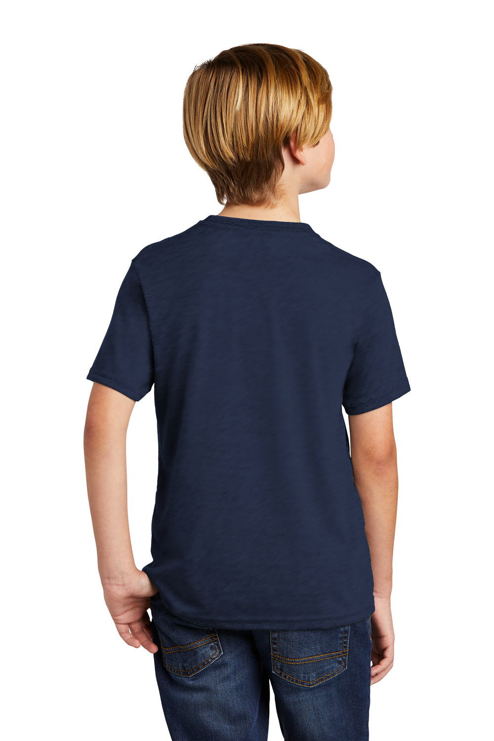 Allmade AL207 Youth Short Sleeve Crewneck T-Shirt Night Sky Navy Blue Model Back