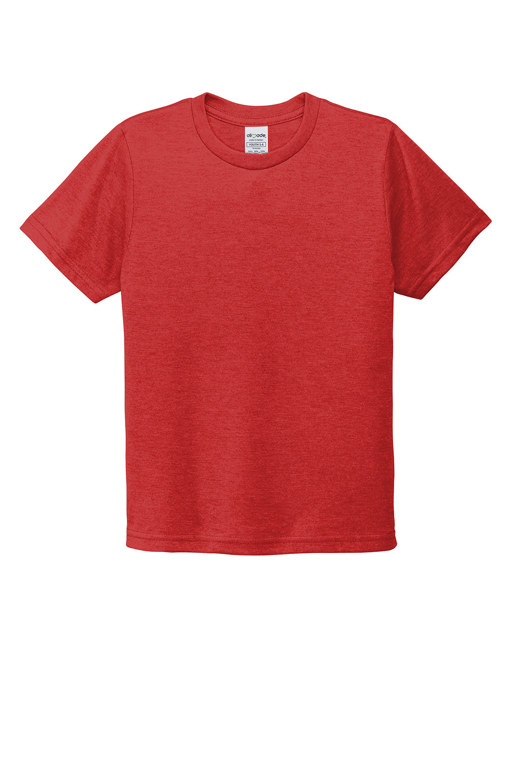 Allmade AL207 Youth Short Sleeve Crewneck T-Shirt Rise Up Red Flat Front