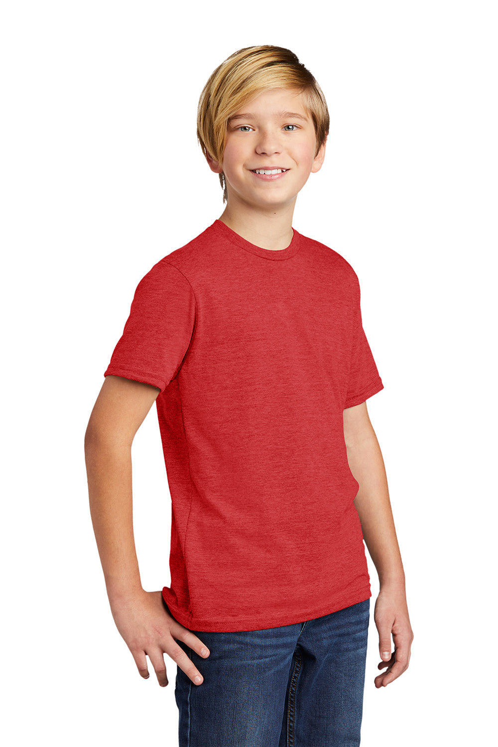 Allmade AL207 Youth Short Sleeve Crewneck T-Shirt Rise Up Red Model 3Q