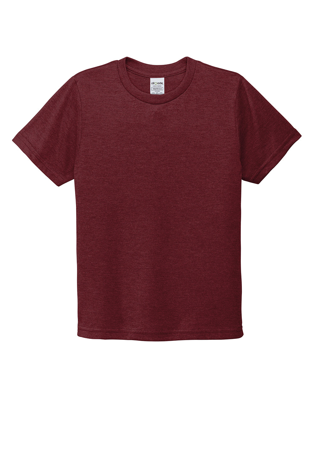 Allmade AL207 Youth Short Sleeve Crewneck T-Shirt Vino Red Flat Front