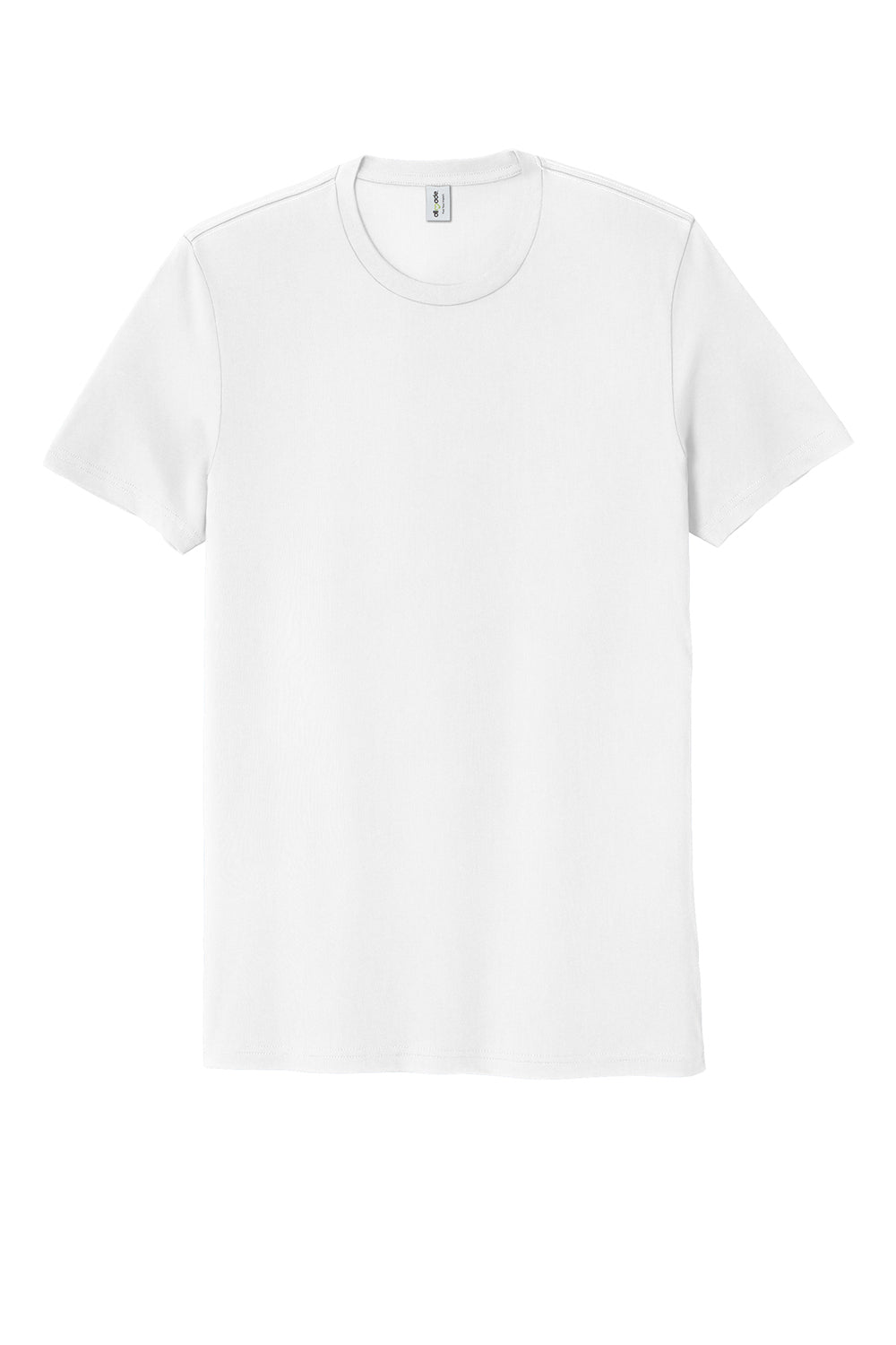 Allmade AL2100 Mens Organic Short Sleeve Crewneck T-Shirt Bright White Flat Front
