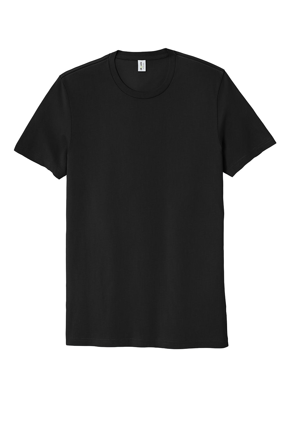 Allmade AL2100 Mens Organic Short Sleeve Crewneck T-Shirt Deep Black Flat Front