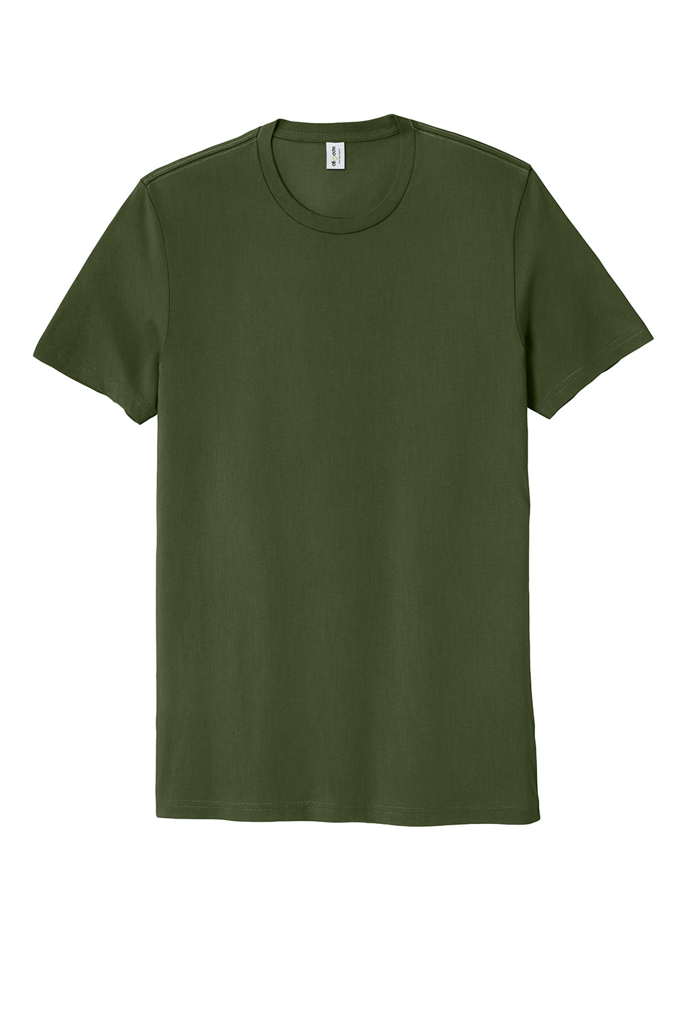 Allmade AL2100 Mens Organic Short Sleeve Crewneck T-Shirt Herb Green Flat Front