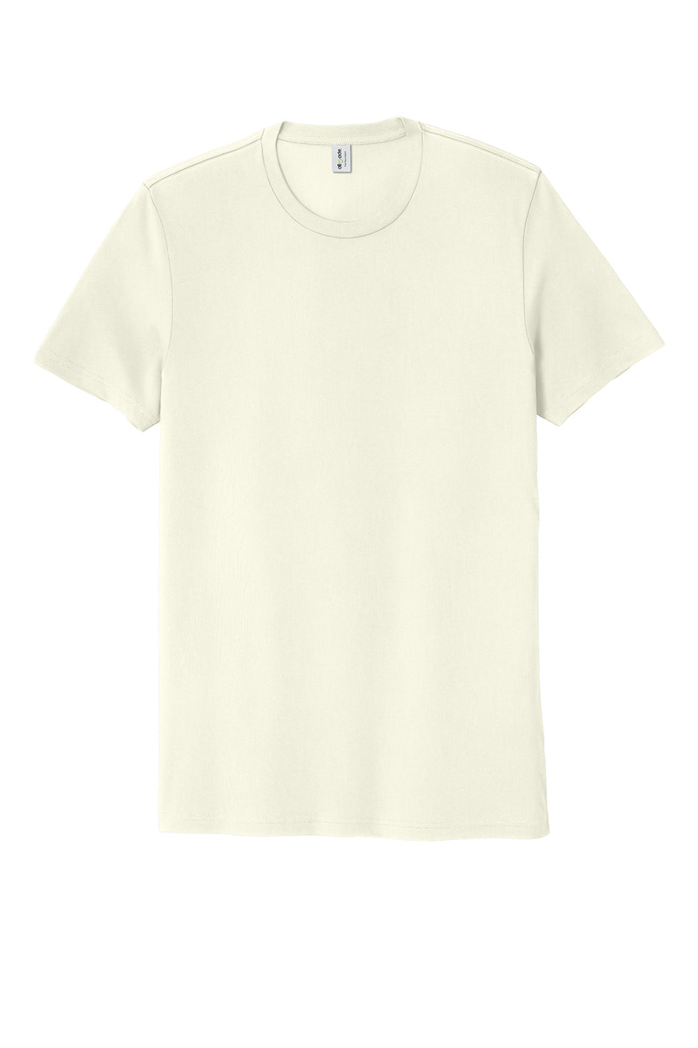 Allmade AL2100 Mens Organic Short Sleeve Crewneck T-Shirt White Sand Flat Front