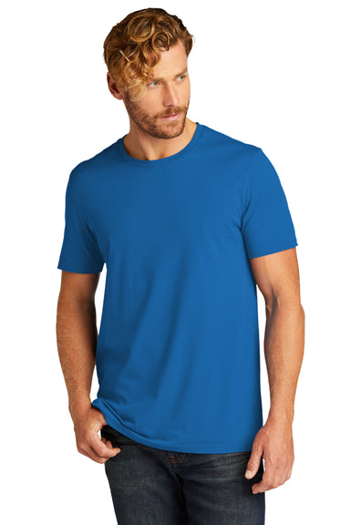 Allmade AL2100 Mens Organic Short Sleeve Crewneck T-Shirt Beacon Blue Model Front
