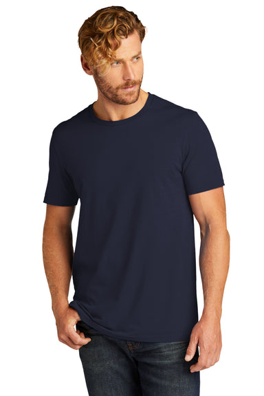 Allmade AL2100 Mens Organic Short Sleeve Crewneck T-Shirt Night Sky Navy Blue Model Front