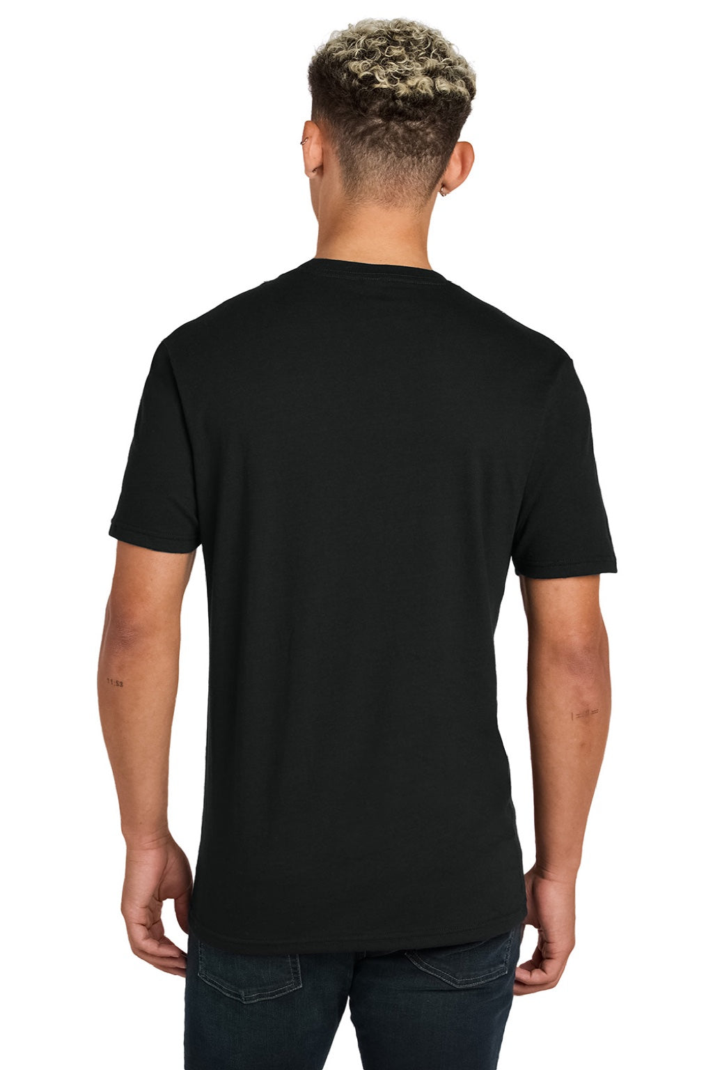 Allmade AL2300 Mens Recycled Short Sleeve Crewneck T-Shirt Deep Black Model Back