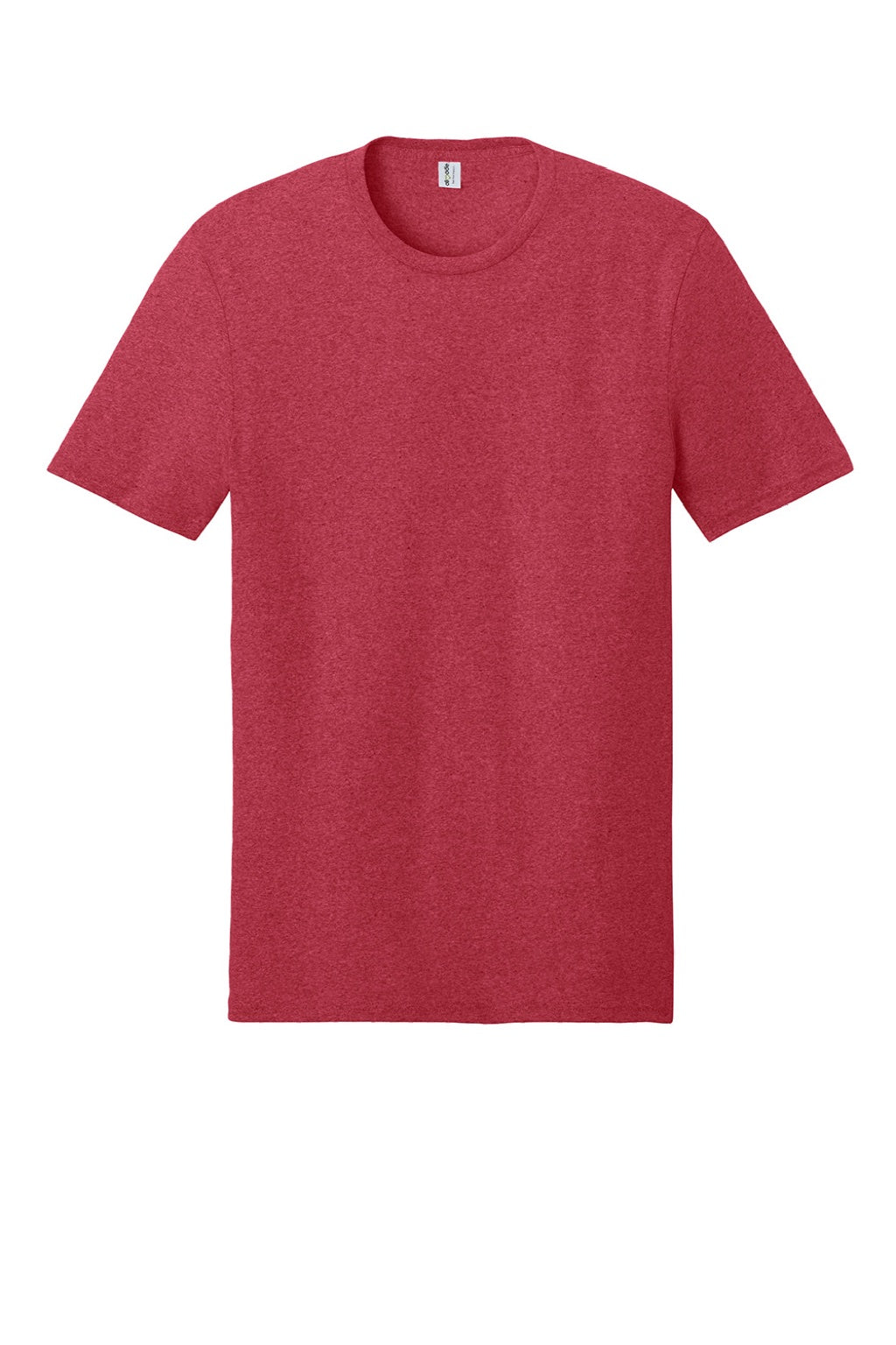 Allmade AL2300 Mens Recycled Short Sleeve Crewneck T-Shirt Heather Red Flat Front