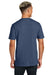 Allmade AL2300 Mens Recycled Short Sleeve Crewneck T-Shirt Heather Navy Blue Model Back