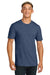 Allmade AL2300 Mens Recycled Short Sleeve Crewneck T-Shirt Heather Navy Blue Model Front