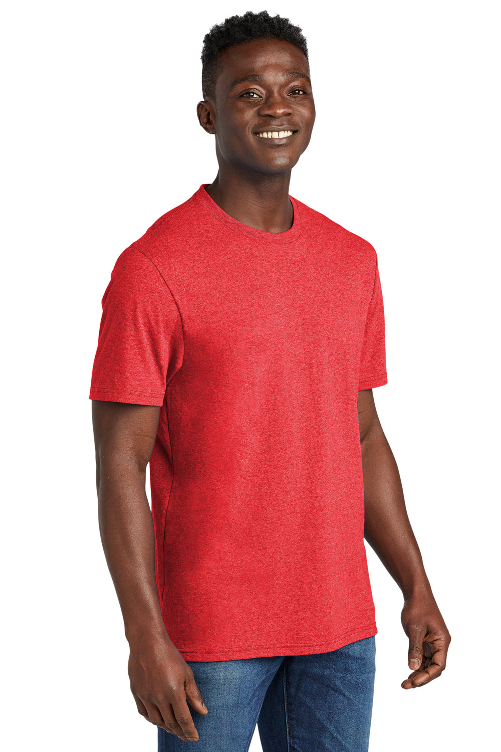Allmade AL2300 Mens Recycled Short Sleeve Crewneck T-Shirt Heather Red Model 3Q