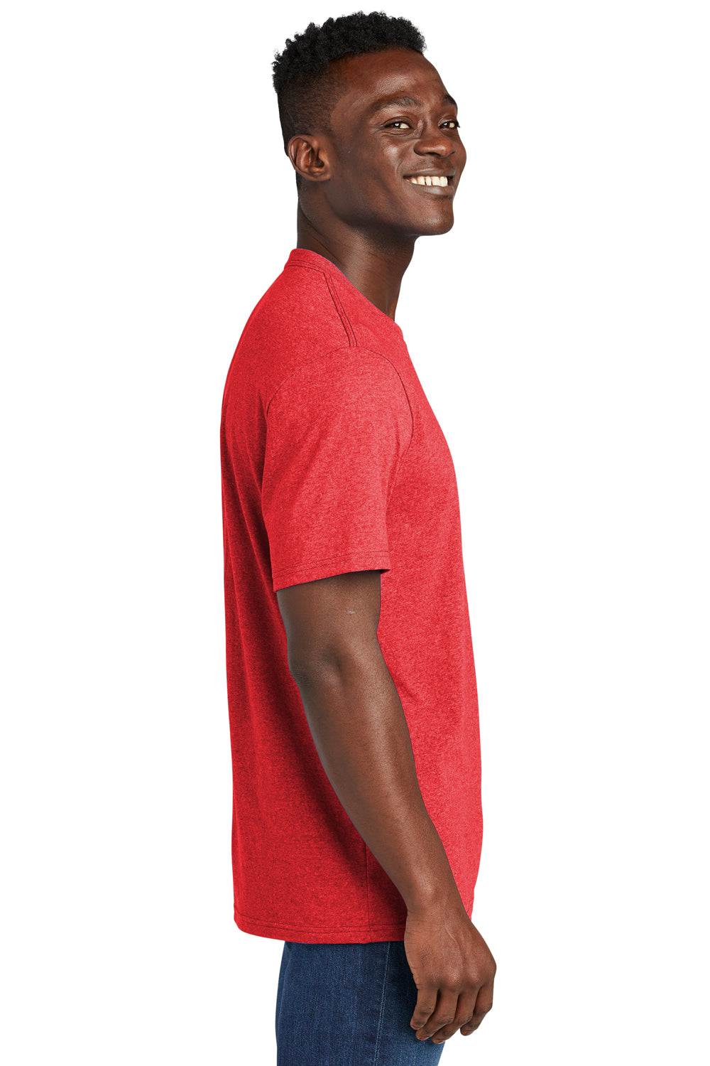 Allmade AL2300 Mens Recycled Short Sleeve Crewneck T-Shirt Heather Red Model Side