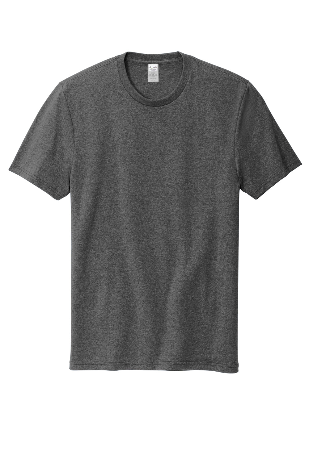Allmade AL2300 Mens Recycled Short Sleeve Crewneck T-Shirt Heather Charcoal Grey Flat Front