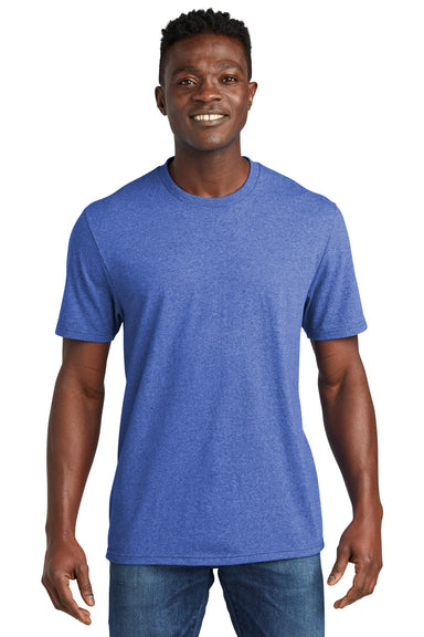 Allmade AL2300 Mens Recycled Short Sleeve Crewneck T-Shirt Heather Royal Blue Model Front