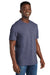 Allmade AL2300 Mens Recycled Short Sleeve Crewneck T-Shirt Heather Navy Blue Model 3Q