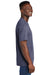 Allmade AL2300 Mens Recycled Short Sleeve Crewneck T-Shirt Heather Navy Blue Model Side