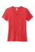 Allmade AL2303 Womens Recycled Short Sleeve V-Neck T-Shirt Heather Red Flat Front