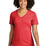 Allmade Womens Recycled Short Sleeve V-Neck T-Shirt - Heather Red