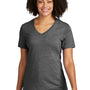 Allmade Womens Recycled Short Sleeve V-Neck T-Shirt - Heather Charcoal Grey