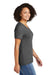 Allmade AL2303 Womens Recycled Short Sleeve V-Neck T-Shirt Heather Charcoal Grey Model Side