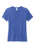 Allmade AL2303 Womens Recycled Short Sleeve V-Neck T-Shirt Heather Royal Blue Flat Front