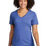 Allmade Womens Recycled Short Sleeve V-Neck T-Shirt - Heather Royal Blue