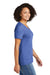 Allmade AL2303 Womens Recycled Short Sleeve V-Neck T-Shirt Heather Royal Blue Model Side