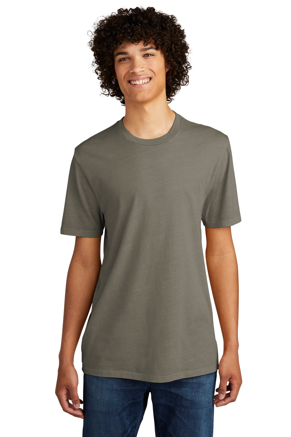 Allmade AL2400 Mens Mineral Dye Short Sleeve Crewneck T-Shirt Driftwood Grey Model Front