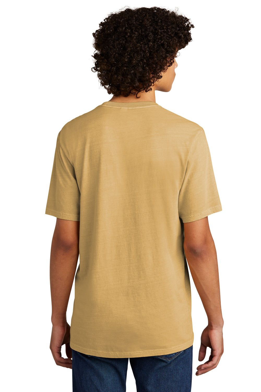 Allmade AL2400 Mens Mineral Dye Short Sleeve Crewneck T-Shirt Golden Wheat Model Back