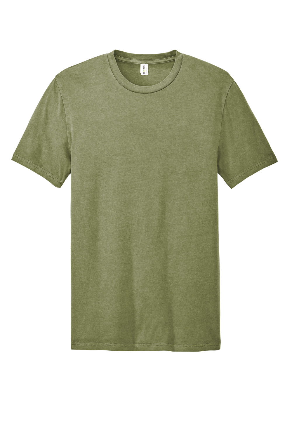 Allmade AL2400 Mens Mineral Dye Short Sleeve Crewneck T-Shirt Lichen Green Flat Front