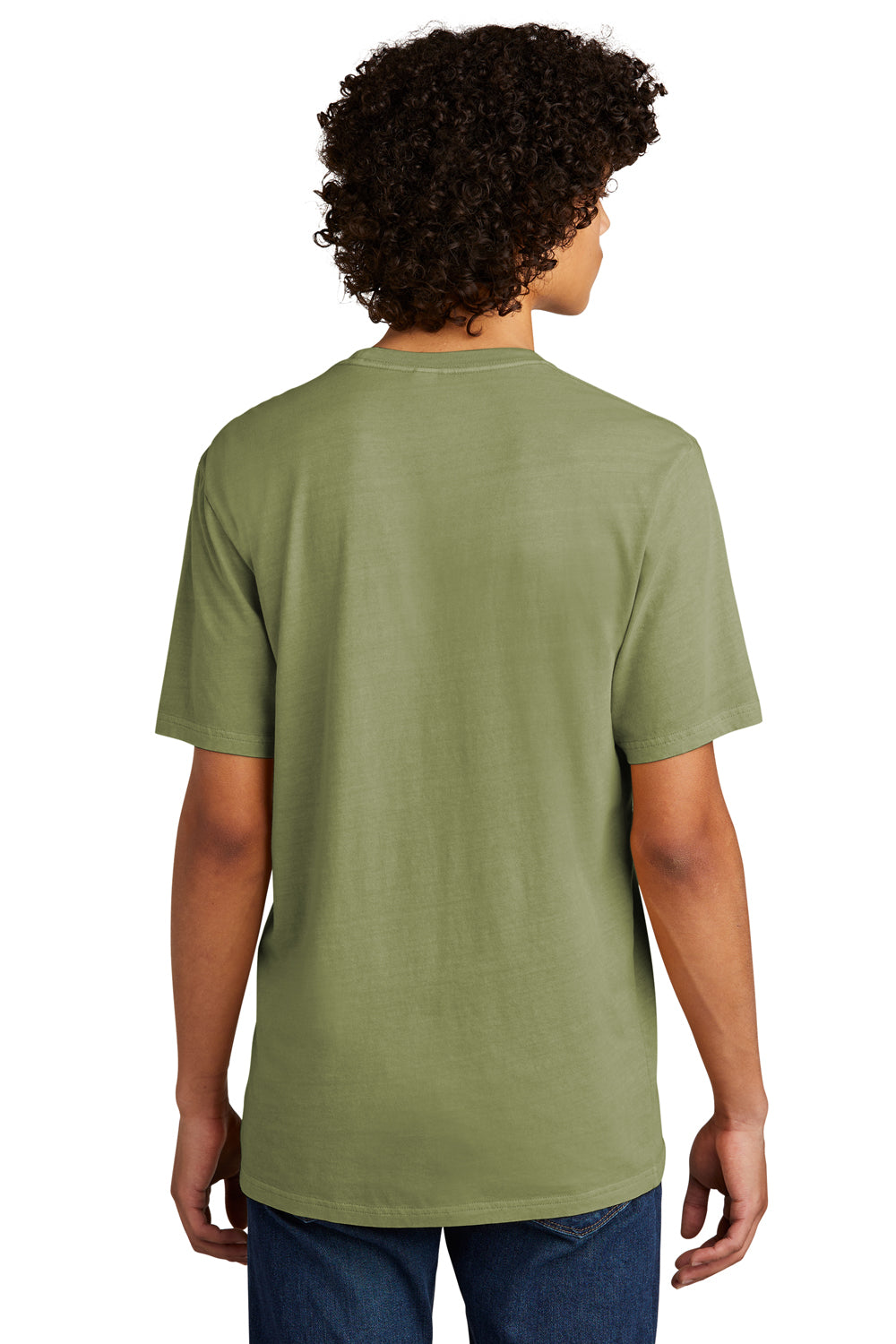 Allmade AL2400 Mens Mineral Dye Short Sleeve Crewneck T-Shirt Lichen Green Model Back