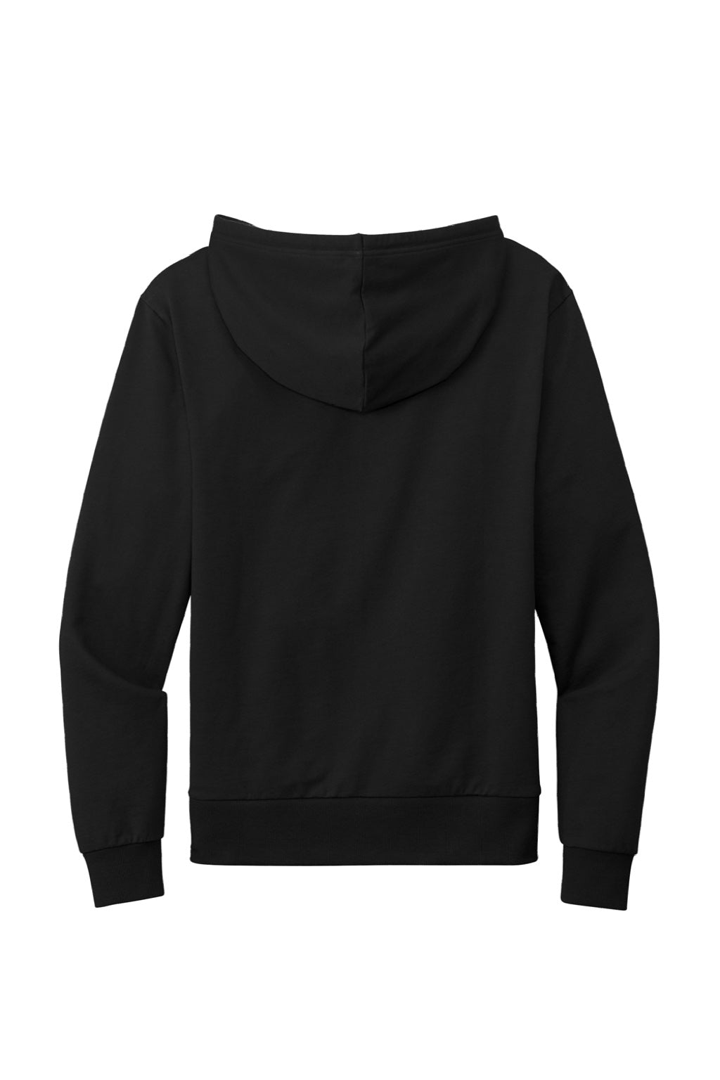 Allmade AL4000 Mens Organic French Terry Hooded Sweatshirt Hoodie w/ Pouch Pocket Deep Black Flat Back