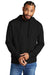 Allmade AL4000 Mens Organic French Terry Hooded Sweatshirt Hoodie w/ Pouch Pocket Deep Black Model Front