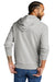 Allmade AL4000 Mens Organic French Terry Hooded Sweatshirt Hoodie w/ Pouch Pocket Heather Granite Grey Model Back