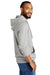 Allmade AL4000 Mens Organic French Terry Hooded Sweatshirt Hoodie Heather Granite Grey Model Side