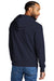 Allmade AL4000 Mens Organic French Terry Hooded Sweatshirt Hoodie w/ Pouch Pocket Night Sky Navy Blue Model Back