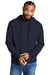 Allmade AL4000 Mens Organic French Terry Hooded Sweatshirt Hoodie w/ Pouch Pocket Night Sky Navy Blue Model Front
