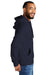 Allmade AL4000 Mens Organic French Terry Hooded Sweatshirt Hoodie w/ Pouch Pocket Night Sky Navy Blue Model Side