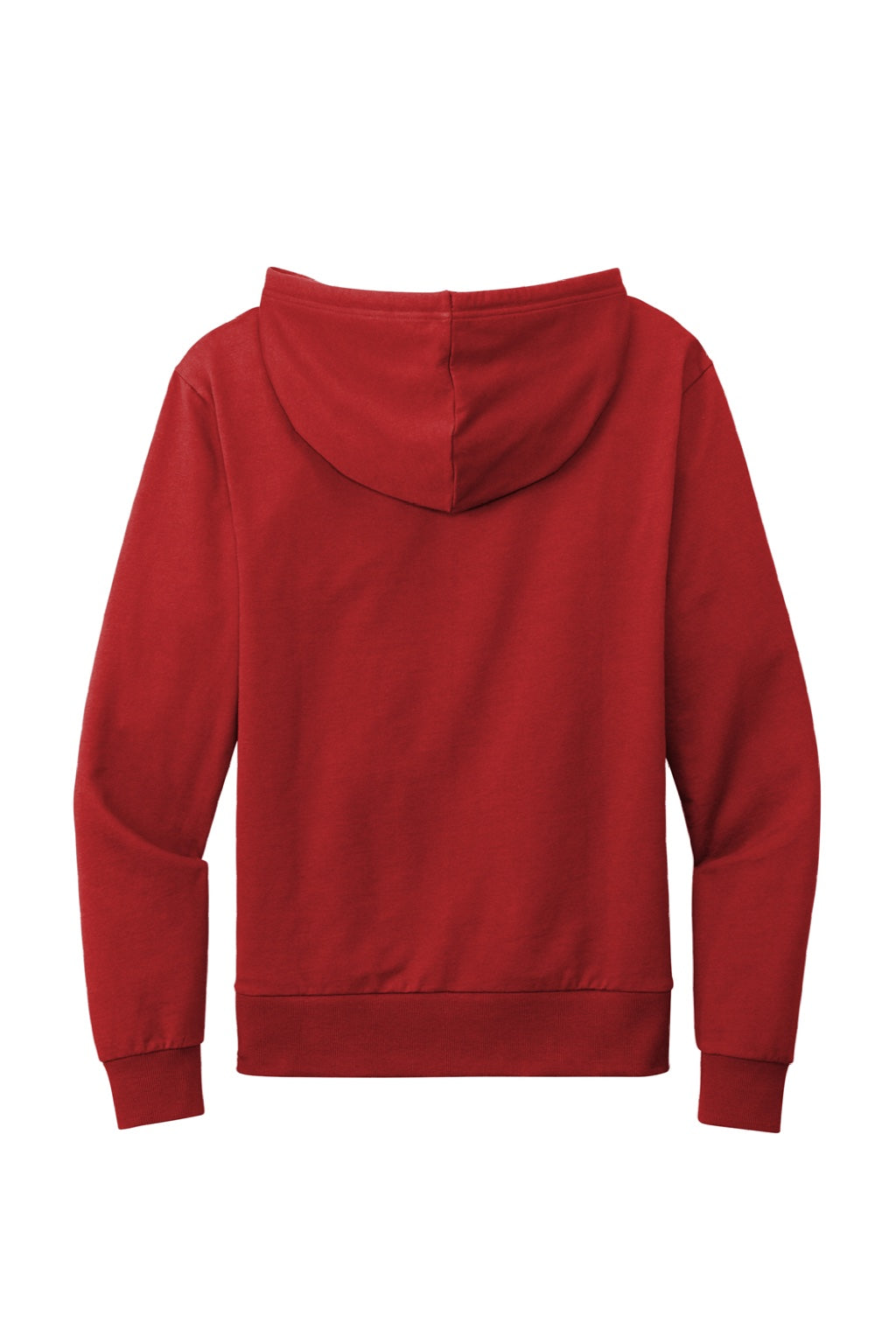 Allmade AL4000 Mens Organic French Terry Hooded Sweatshirt Hoodie w/ Pouch Pocket Revolution Red Flat Back