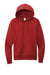 Allmade AL4000 Mens Organic French Terry Hooded Sweatshirt Hoodie w/ Pouch Pocket Revolution Red Flat Front
