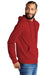 Allmade AL4000 Mens Organic French Terry Hooded Sweatshirt Hoodie w/ Pouch Pocket Revolution Red Model 3Q