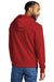 Allmade AL4000 Mens Organic French Terry Hooded Sweatshirt Hoodie w/ Pouch Pocket Revolution Red Model Back