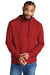 Allmade AL4000 Mens Organic French Terry Hooded Sweatshirt Hoodie w/ Pouch Pocket Revolution Red Model Front