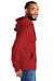 Allmade AL4000 Mens Organic French Terry Hooded Sweatshirt Hoodie w/ Pouch Pocket Revolution Red Model Side